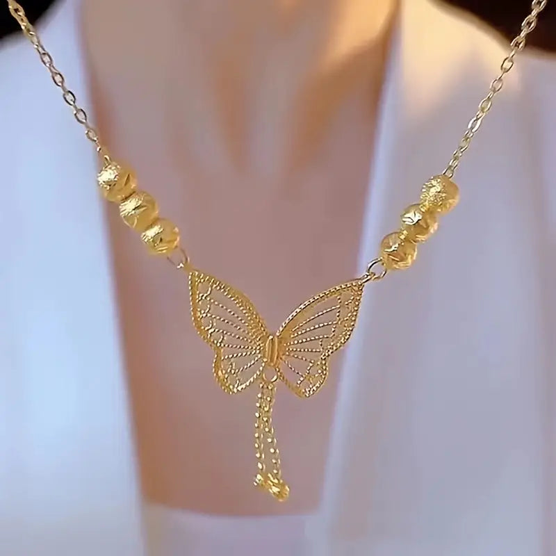 Delicate Wings Plated Necklace
