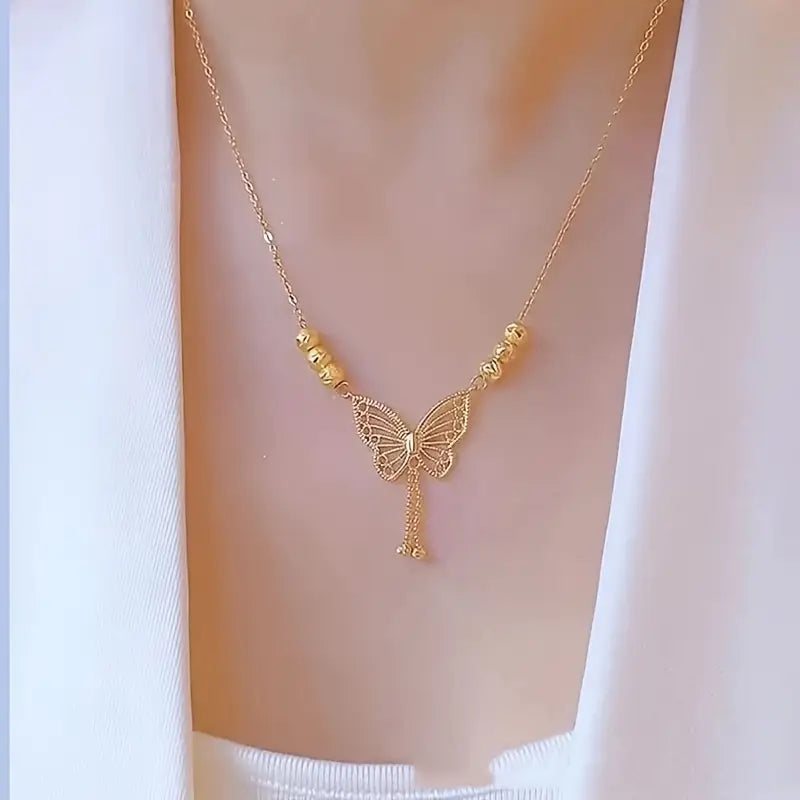 Delicate Wings Plated Necklace