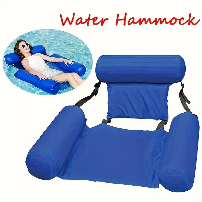 Water Chair for Adults, Swimming Pool Floats, Floating Pool Chair Lounge Adjustable Fabric Pool Float Hammock for Swimming Pool Beach (Deep Blue)