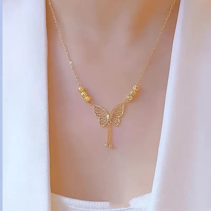 Delicate Wings Plated Necklace