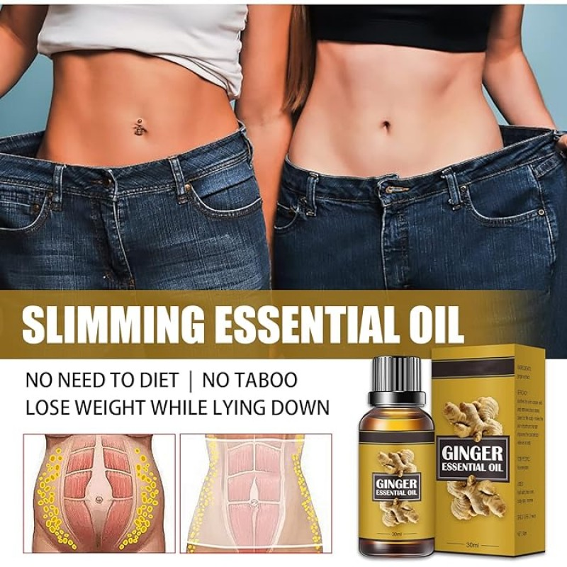 Big Bottle Ginger Essential Oil, Belly Drainage Ginger Oil