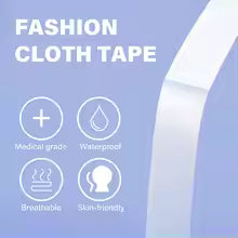 36pcs Fearless Tape Women Double Sided Tape for Clothing and Body, Transparent Clear Color for All Skin Shades