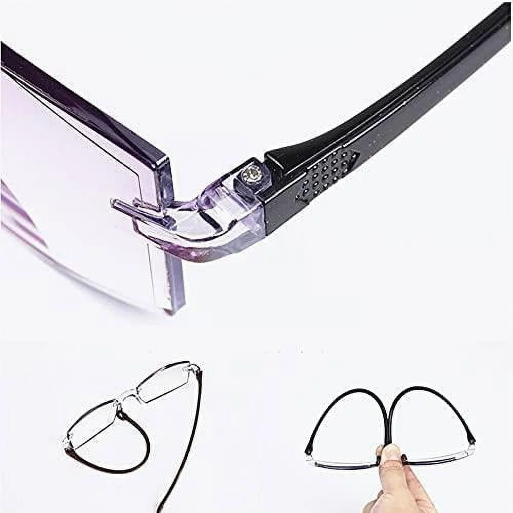 Rimless Anti Blue Ray Reading Glasses Men Women