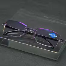 Rimless Anti Blue Ray Reading Glasses Men Women